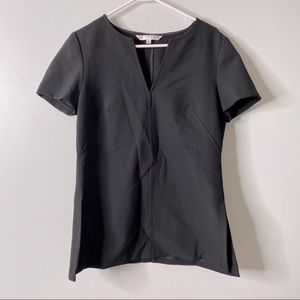 Trina Turk Black Spirited V-Neck Top Size 10